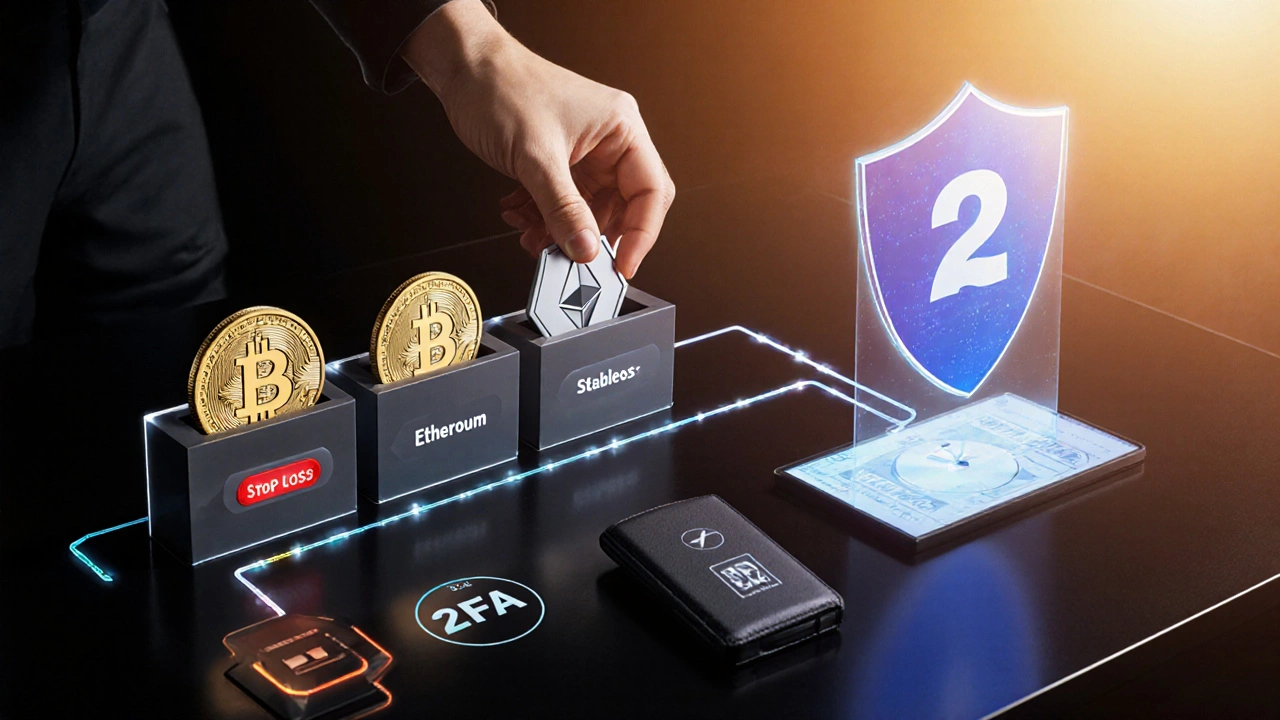 Camino paso a paso con tokens, hardware wallet y escudos de seguridad.
