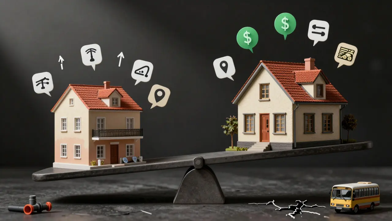 Balanza simbólica que compara el costo real de vivir en Buenos Aires versus una provincia argentina.