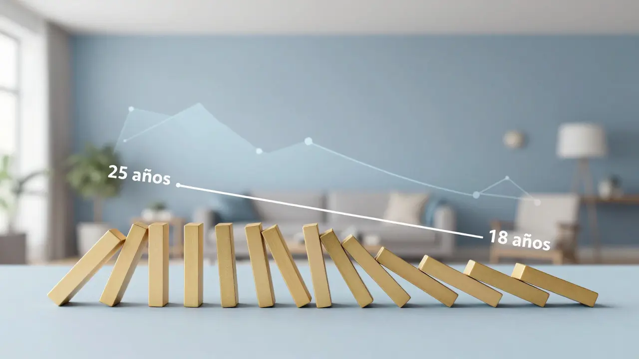 Efecto dominó reduciendo el plazo de una hipoteca UVA de 25 a 18 años.