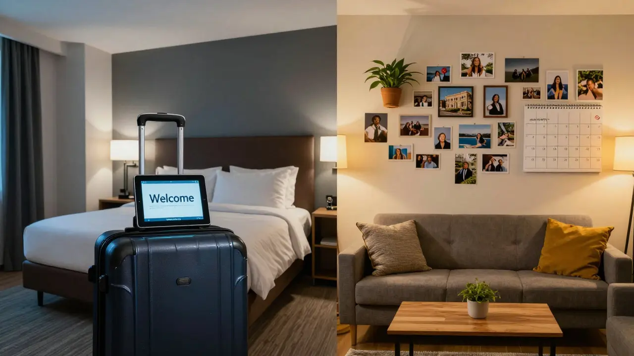 Comparación visual entre la flexibilidad del coliving y la estabilidad del cohousing