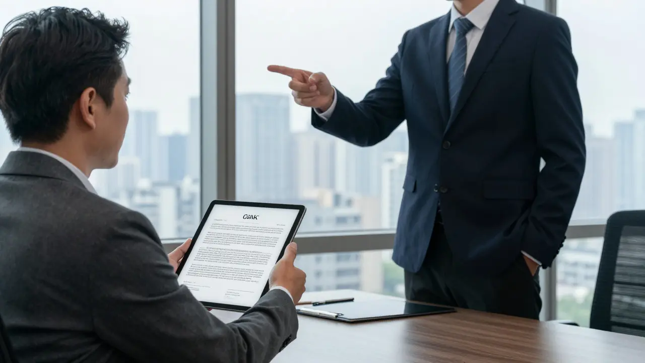 Apretón de manos entre comprador y desarrollador inmobiliario en oficina moderna