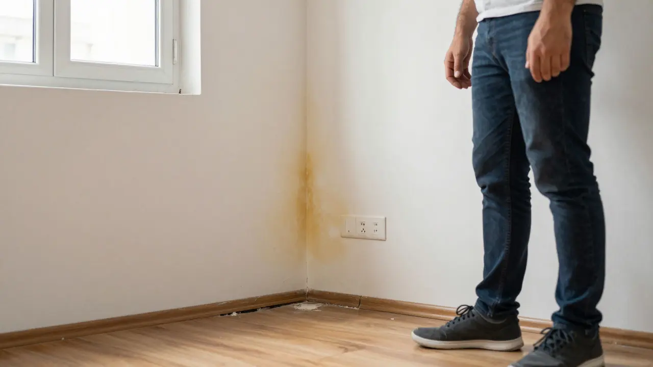 Inspección detallada de daños estructurales ocultos en una pared