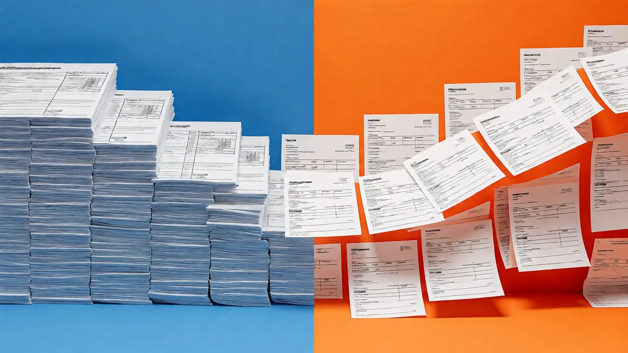 Comparación visual entre ingresos estables de empleado y variables de autónomo